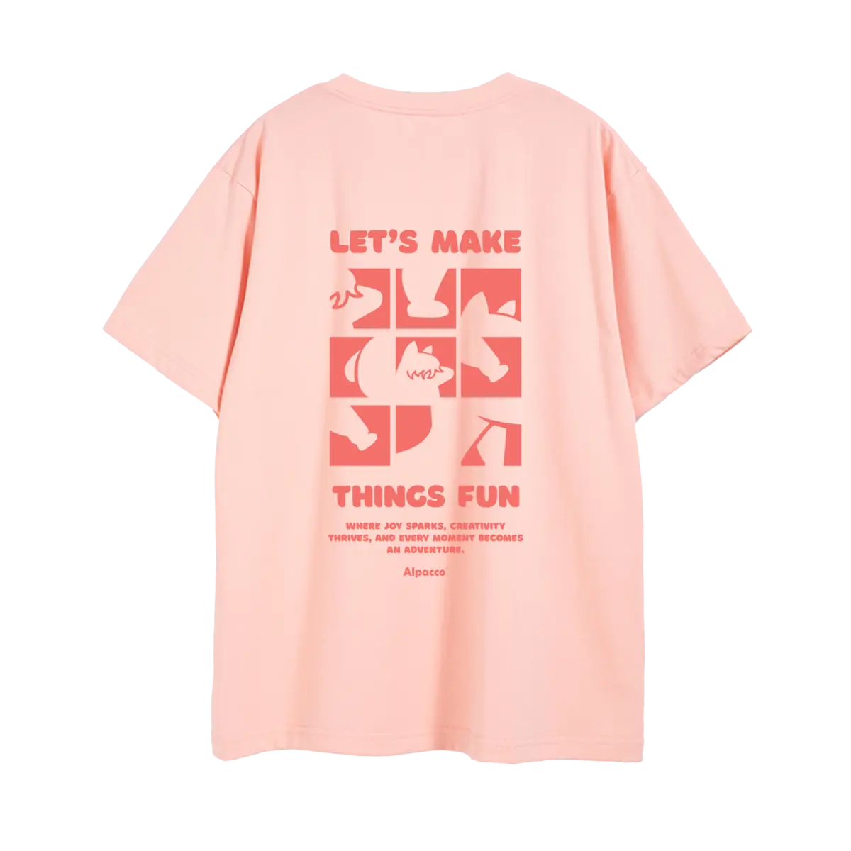 ALPACCO Make Things Fun Tee in Light Pink