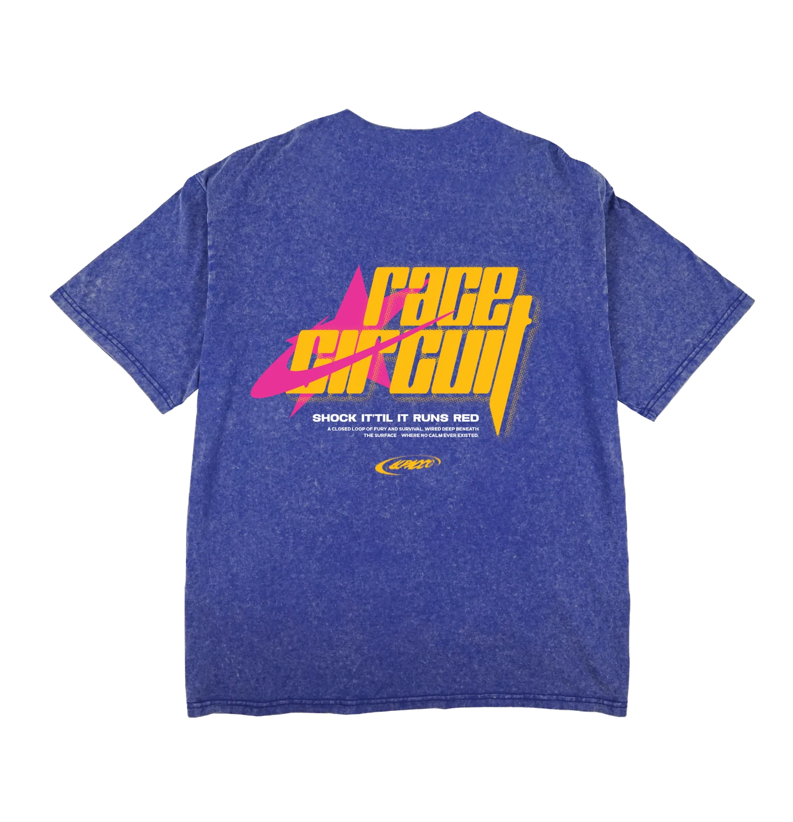 Alpacco Black Wash Tee Royal Blue back