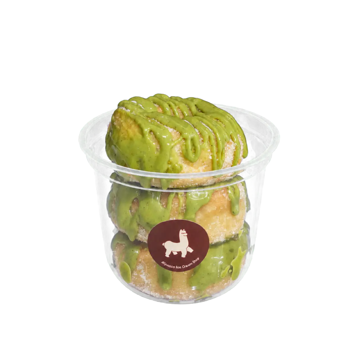 Donut with matcha sauce