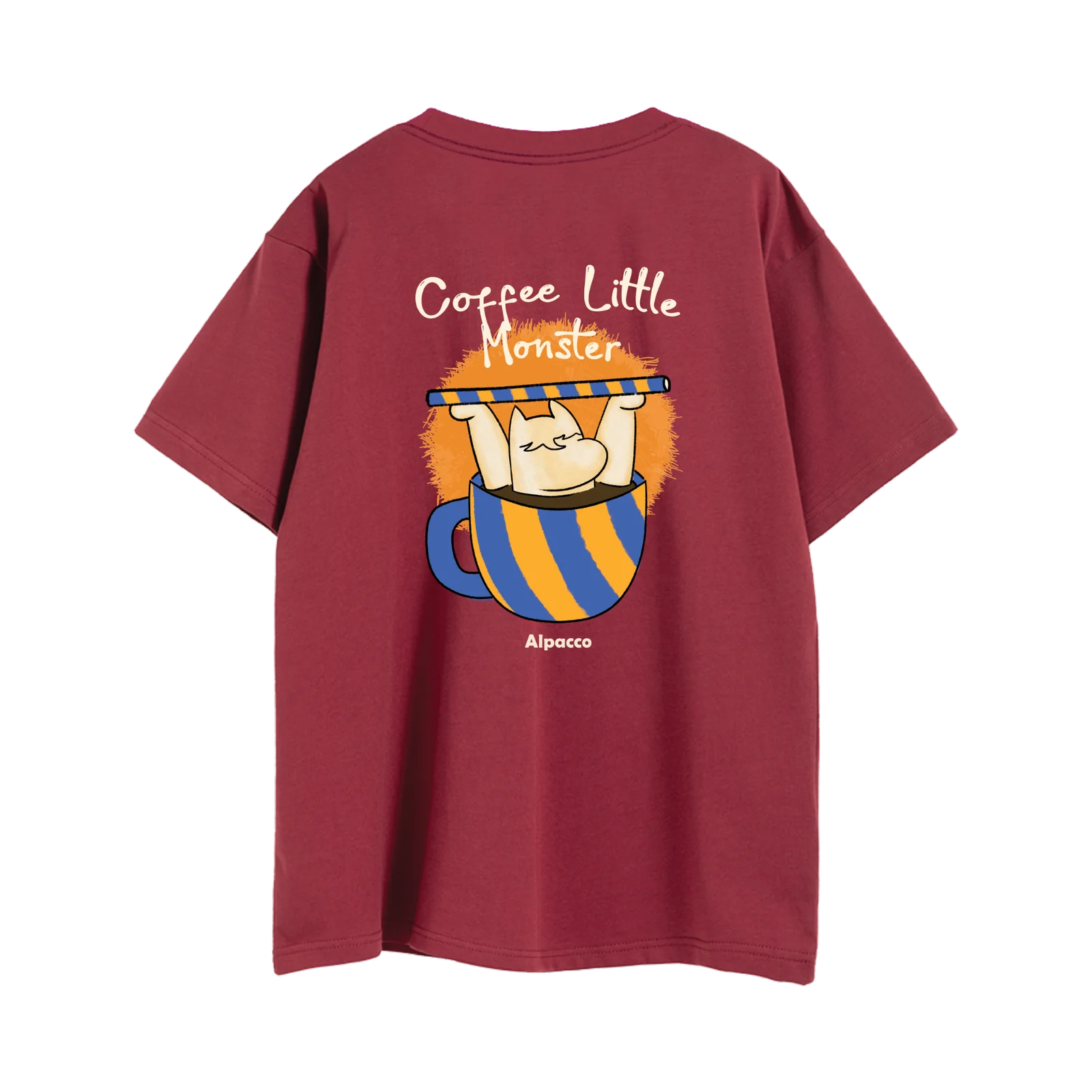 Little Monster Tee Maroon back