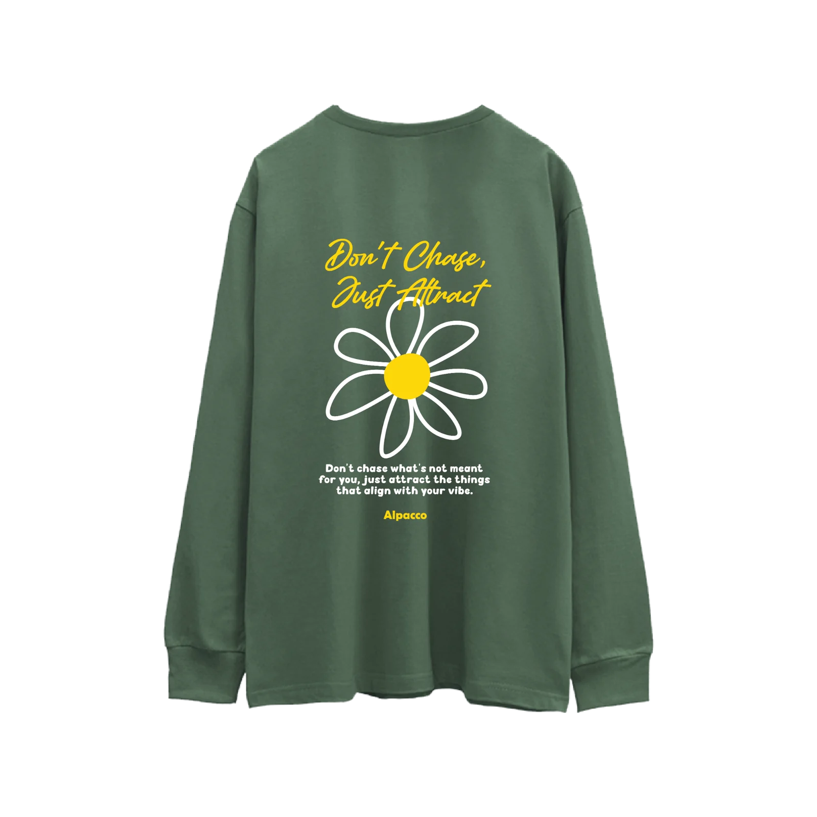 Signature Cotton Long Sleeve Forest Green back