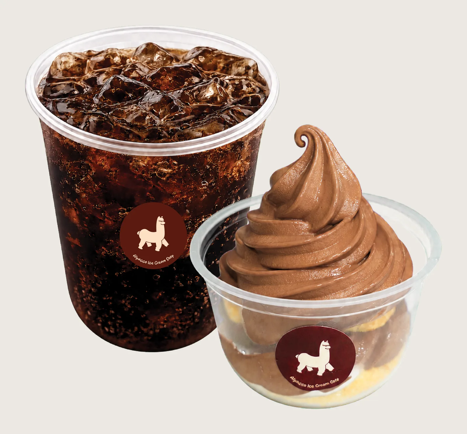 Dessert near shah alam: Alpacco combo set: iced black coffee, a cup of mini sugar donuts and a cup of chocolate soft serve
