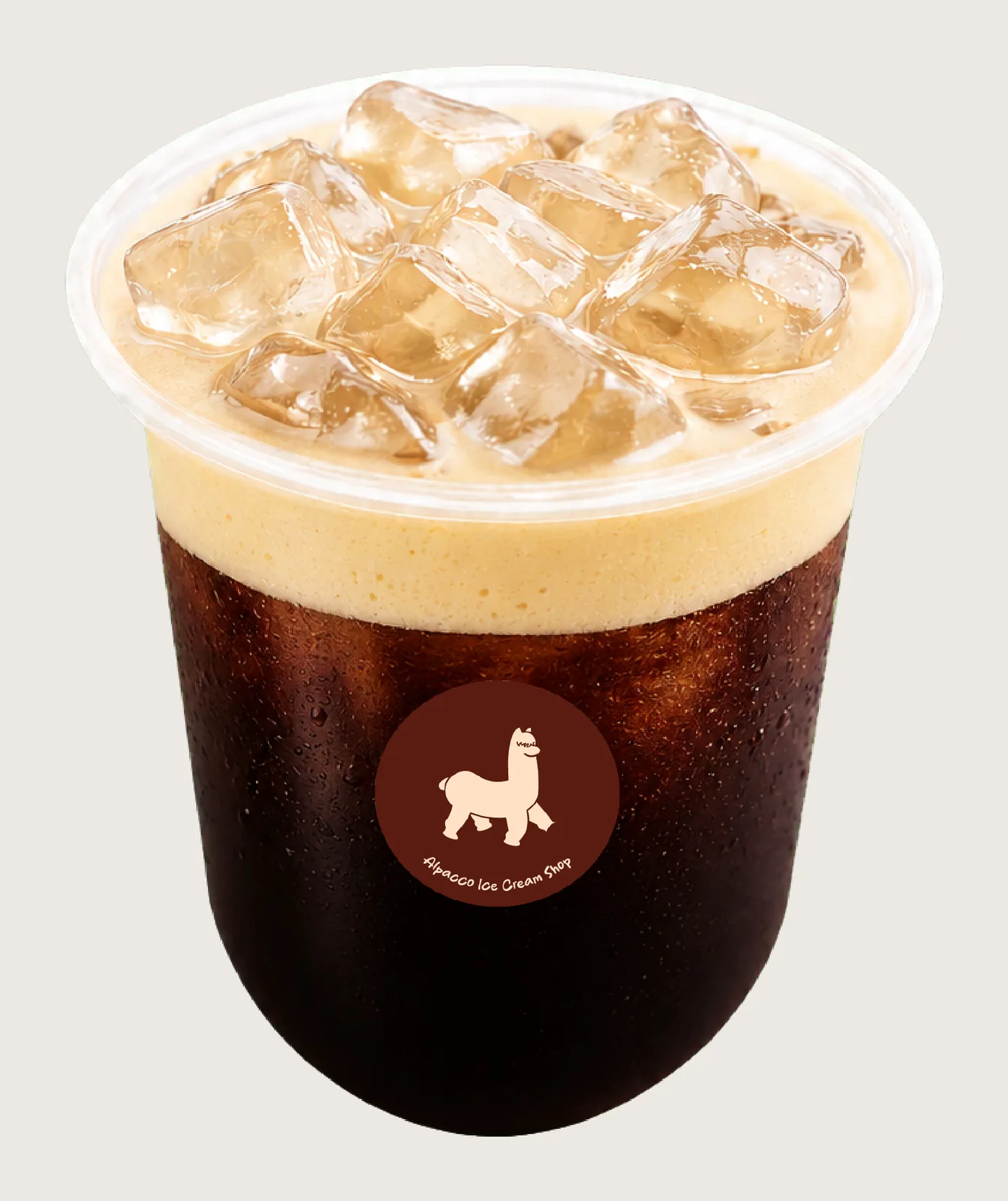 Malaysian flavour ice cream: Alpacco iced Mango Sticky Rice drink in a branded cup