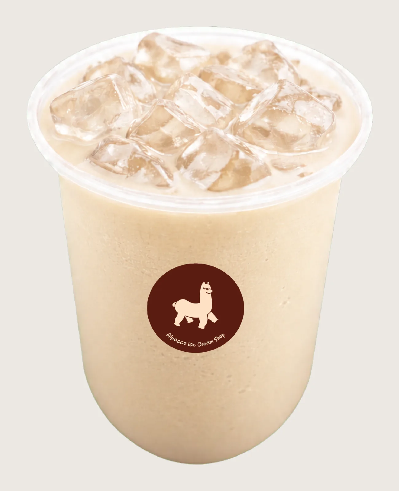 Soya soft serve: Alpacco iced soya bean drink in a branded cup