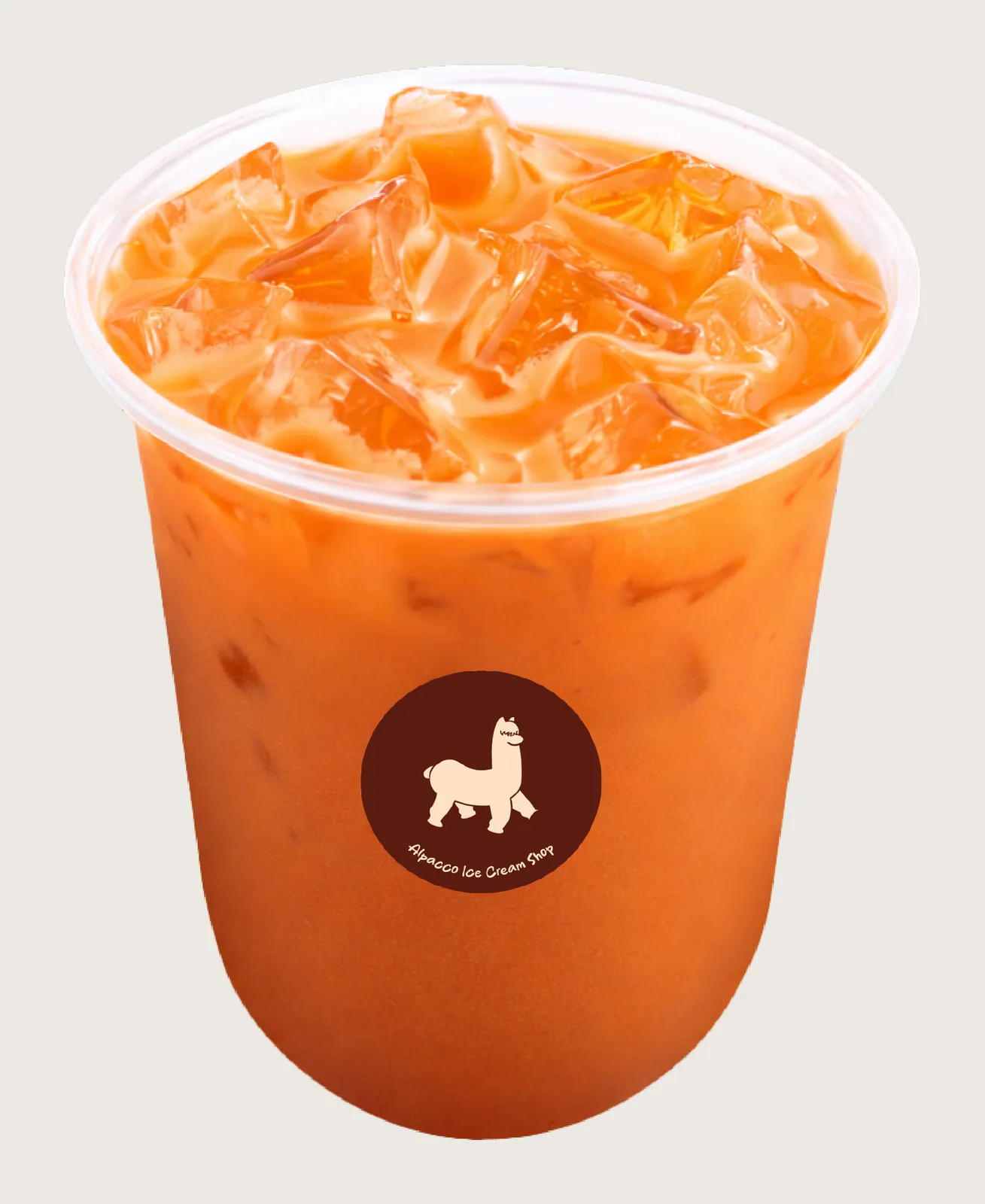 Deepavali dessert: Alpacco iced Thai milk tea in a branded cup