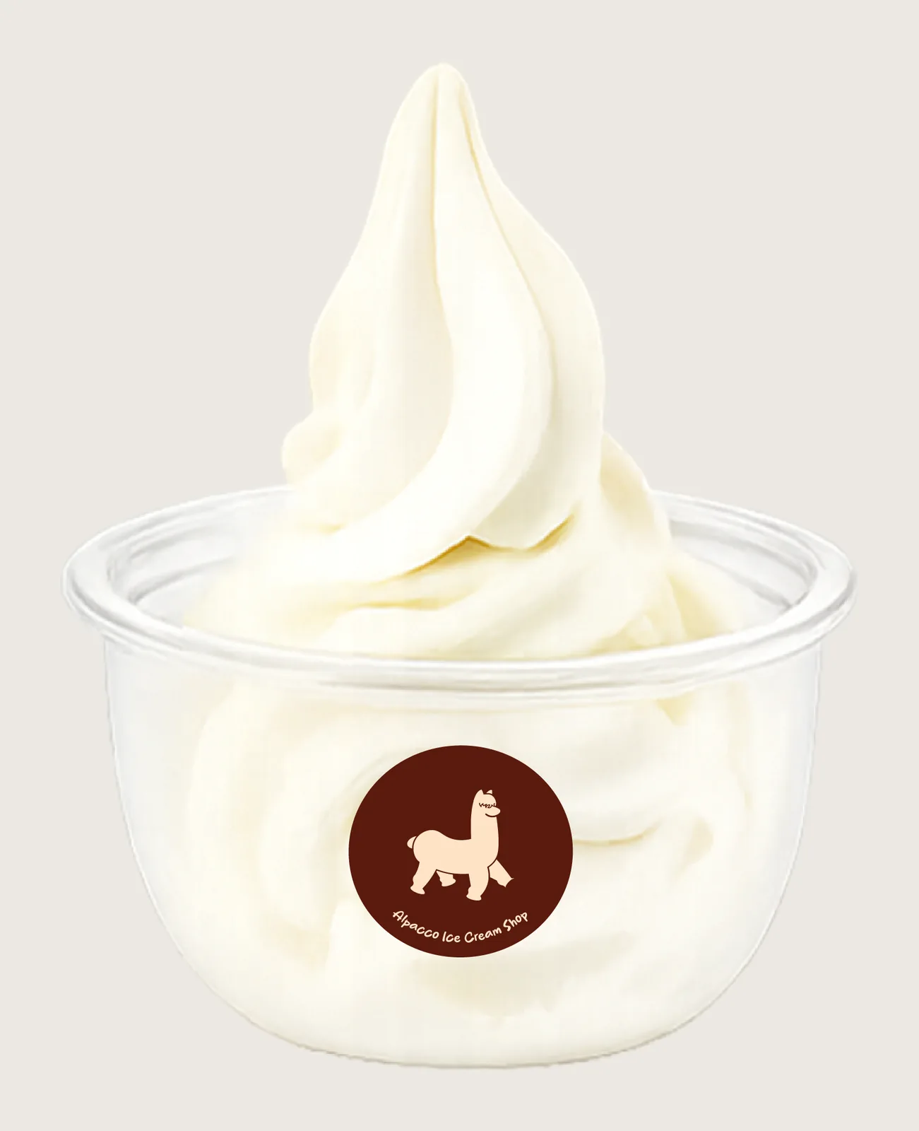 Cny dessert klang: Alpacco milk soft serve swirl in a branded cup