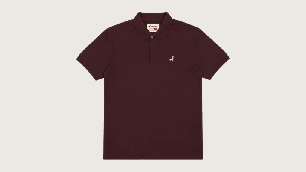 Deepavali outfit ideas: Alpacco AP Signature Polo in Jujube Red with small alpaca embroidery on the chest